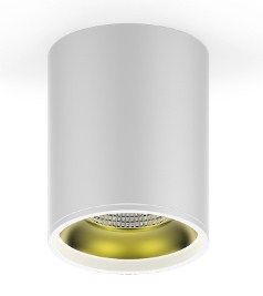 Светильник Накладной Цилиндр LED 1х12Вт 3000К Белый-золото 79x100мм 105º IP 20 Gauss