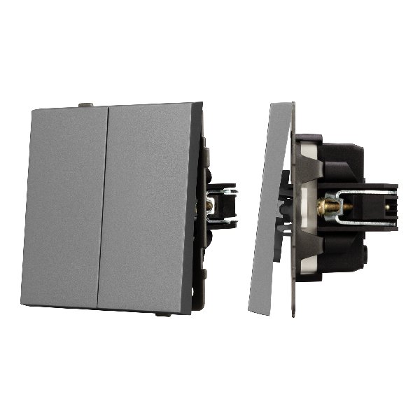 Механизм выключателя управления шторами SWT-TENDO-MKR2-PL-GR (230V, 10A) (Arlight, Графитовый)