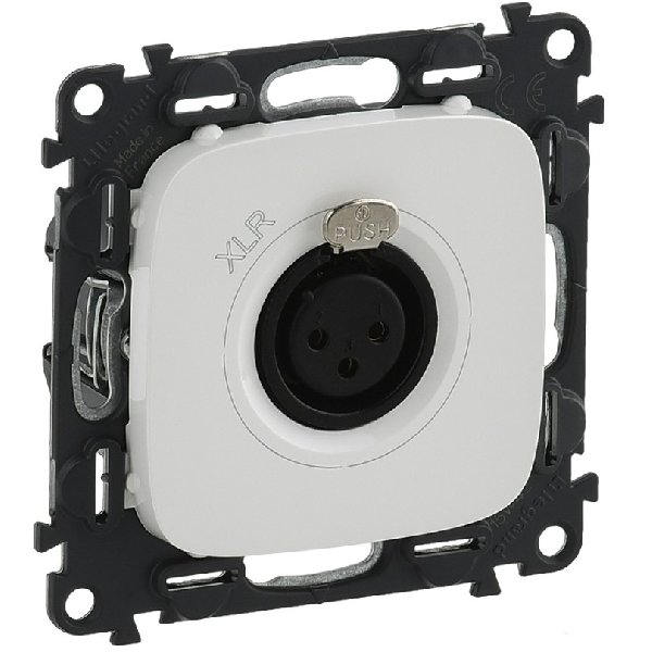 Аудиорозетка В Рамку Одинарная Белый С Гнездом XLR IP20 ALLURE Legrand