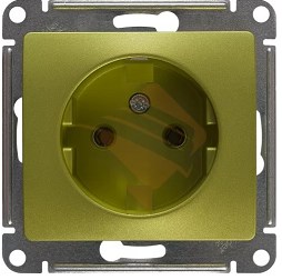 Розетка В Рамку Одинарная Без Заземления Фисташковый IP20   GLOSSA Schneider Electric