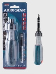 Отвертка трещеточная универсальная  10в1 AKKOSTAR