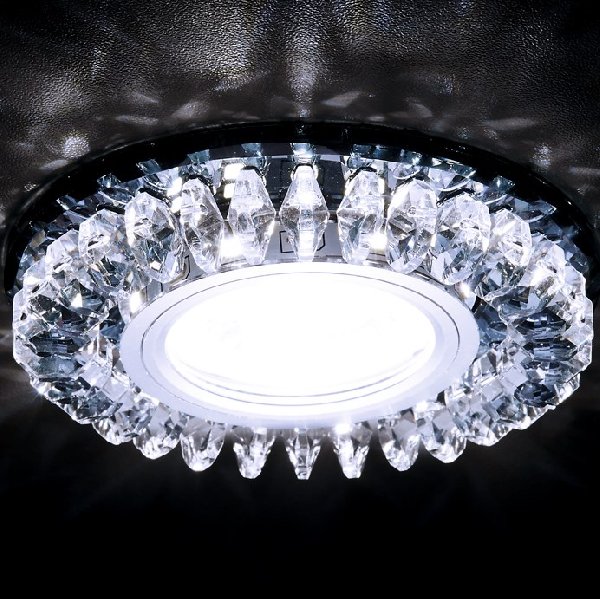 Светильник Точечный ДекорСтекло MR16+LED 1х50Вт GU5.3  Хром-Тонированный D90x10мм S220 Ambrella