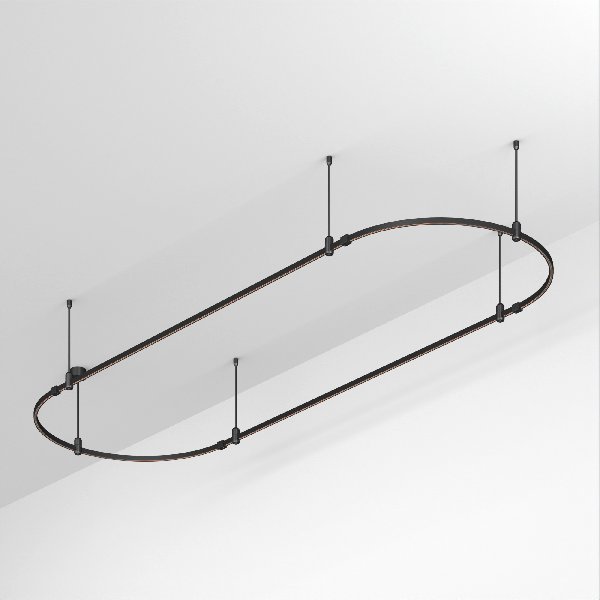 Основание ART-APRIORI-OVAL-ROD-400-3000x1000 (BK) (Arlight, IP20 Металл, 3 года)
