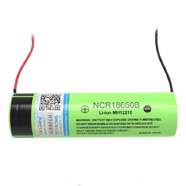 Элемент питания 18650 Аккумулятор Li-Ion 3.7В 3400 мА/ч NCR18650B с проводом LiitoKala