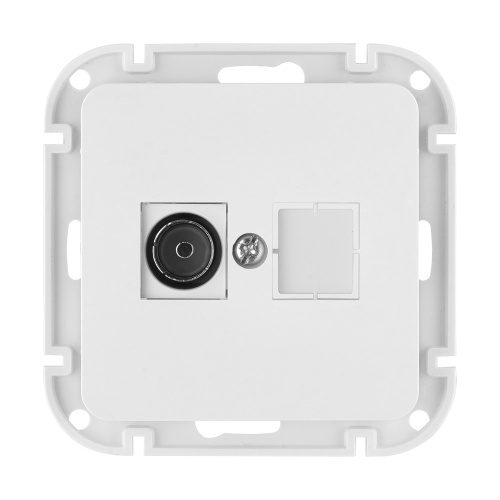 Розетка ТВ оконечная В Рамку  Одинарная  Белый глянцевый IP20 ASTRUM  Bylectrica