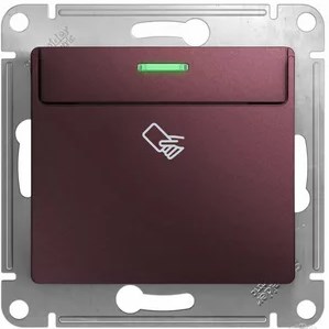 Выключатель В Рамку Карточный Баклажановый IP20 10А 250В GLOSSA SE