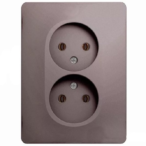 Розетка Встраив Двойная Без Заземления Платина IP20   GLOSSA Schneider Electric