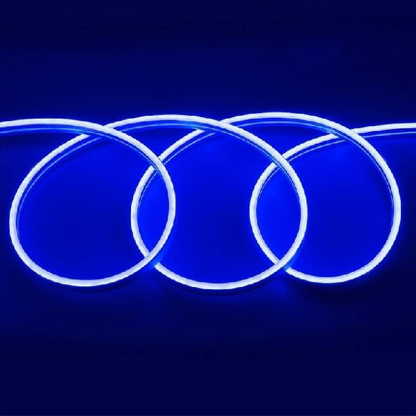 Гибкий Неон 220В 2жил 18Вт/м Синий 144LED SMD2835 Белый ПВХ 16х16 IP65 50м REDIGLE