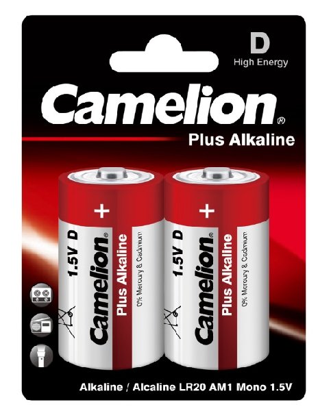 Элемент питания LR20 (D, 373) Щелочной 1,5В Camelion