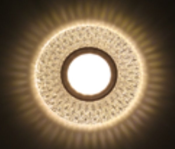 Светильник Точечный ДекорСтекло MR16+LED 1х50Вт GU5.3  Прозрачный D115х25мм  IP20 K1649 LBT