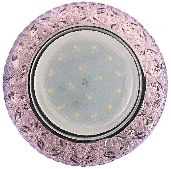 Светильник Точечный ДекорСтекло GX53+LED Светло-Розовый D125х38мм VENICE Спутник