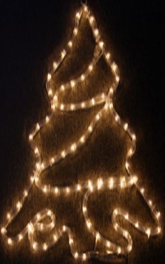 Светильник Фигура из дюралайта Ёлка Белый 220В  530x440мм IP44