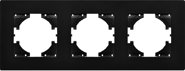 Рамка пластиковая FRM-PERIO-PL-3-BK (Arlight, -)