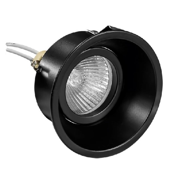 Светильник Точечный Врезной GU5.3 Черный D85х2 IP20 Domino Lightstar