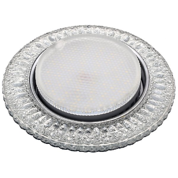 Светильник Точечный ДекорСтекло GX53+LED Прозрачный D120х40мм  IP20 KG5313 LBT