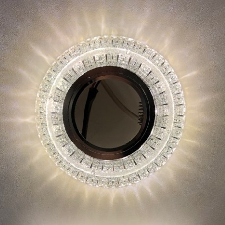 Светильник Точечный ДекорСтекло MR16+LED 1х50Вт GU5.3  Прозрачный D100х35мм  IP20 K1142L LBT