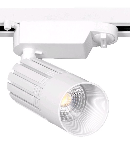 Светильник Трековый 2 TRA LED   20Вт Белый 4200K Симм. 40º 1650Лм D50х130х200мм TR1120 Svetlon