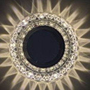 Светильник Точечный ДекорСтекло MR16+LED 1х50Вт GU5.3  Сияющее серебро D100х25мм  IP20 Y1571L LBT