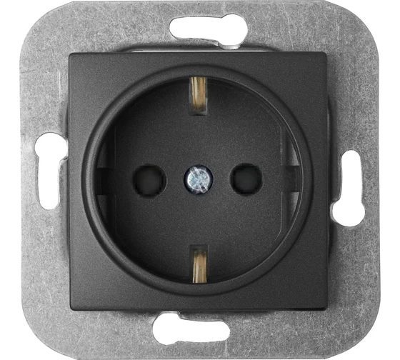 Розетка В Рамку  Одинарная С Заземлением+Шторки+Крышка Карбон IP44 16А 250В ASTRUM  Bylectrica (32)