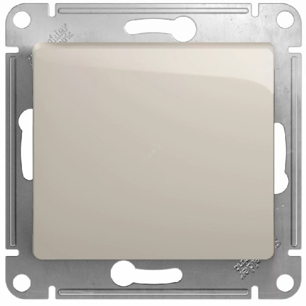 Выключатель В Рамку Одноклавишный Без Подсветки Молочный IP20 10А 250В GLOSSA SE