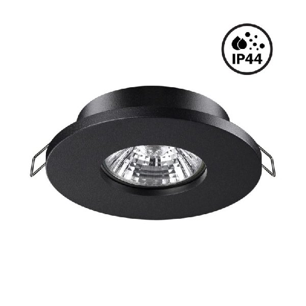 Светильник Точечный Врезной MR16 1х50Вт GU10  Черный D85х23мм IP44 Aqua Novotech