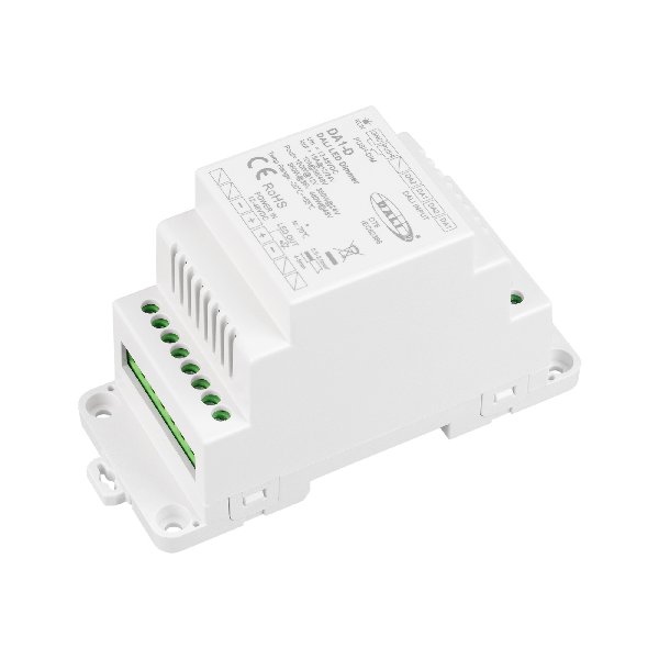 INTELLIGENT ARLIGHT Диммер SMART-DALI2-301-72-ADDR-DIM-PS-DIN-White (12-48V, 1x15A) (IARL, IP20 Плас