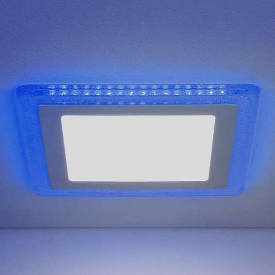 Светильник Даунлайт Квадрат LED   18Вт Белый 4200К Симм. 120º 1350Лм 195х195х30мм DLS024 Blue ES