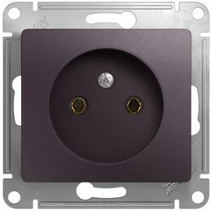 Розетка В Рамку Одинарная Без Заземления Сиреневый Туман IP20   GLOSSA Schneider Electric
