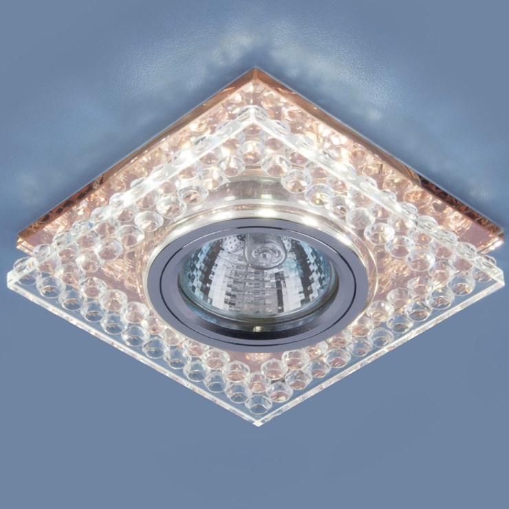 Светильник Точечный ДекорСтекло MR16+LED 1х50Вт GU5.3 Прозрачный D95х95мм IP20 8391 CL/GC ES