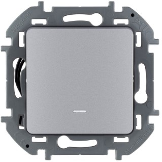 Переключатель В Рамку Одноклавишный С Подсветкой Алюминий IP20 10А 250В INSPIRIA Legrand