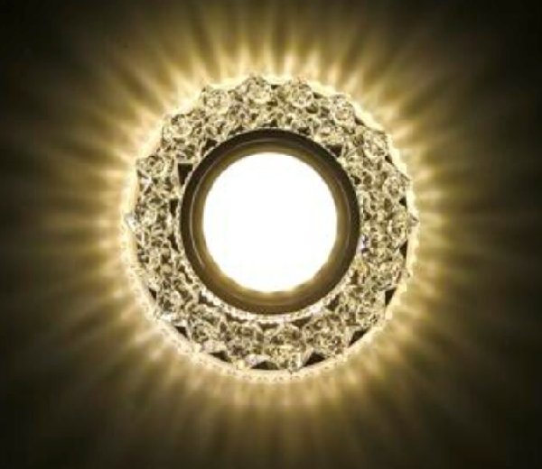 Светильник Точечный ДекорСтекло MR16+LED 1х50Вт GU5.3  Прозрачный D100х35мм  IP20 K1658 LBT