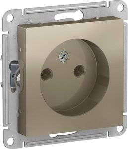 Розетка В Рамку  Одинарная Без Заземления Шампань IP20 10А 250В ATLASDESIGN Schneider Electric