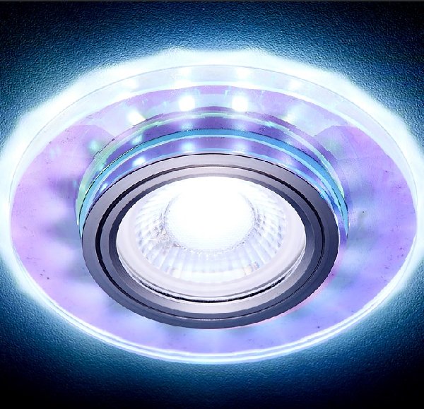 Светильник Точечный ДекорСтекло MR16+LED 1х50Вт GU5.3  Пурпурный D95х25мм S211 IP20 Ambrella
