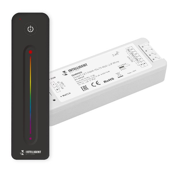 INTELLIGENT ARLIGHT Диммер SMART-SET-PWM-104-52-RGB-SUF White (12-24V, 3x4A, ПДУ LINE, 2.4G) (IARL, 