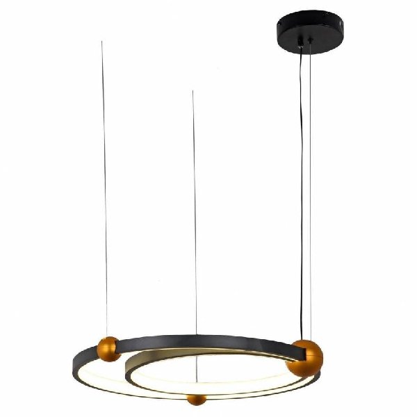 Светильник Подвесной LED 52Вт 4000К 5500Лм IP20 Черный+Золото G61354/2A BK Gerhort