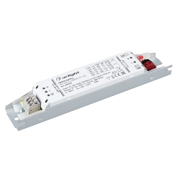 Блок питания ARJ-LG-20-LINEAR-PFC-HV (20W, 24-105V, 0.2-0.35A) (Arlight, IP20 Металл, 5 лет)