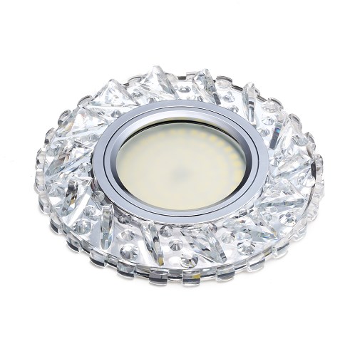 Светильник Точечный ДекорСтекло MR16+LED 1х50Вт GU5.3  Прозрачный D100х25мм  IP20 K1603L LBT
