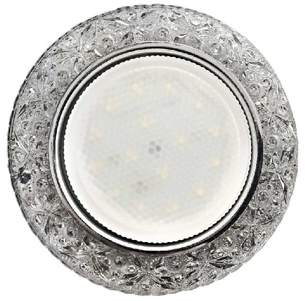 Светильник Точечный ДекорСтекло GX53+LED Прозрачный D125х38мм VENICE Спутник