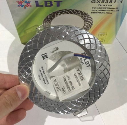 Светильник Точечный Врезной GX53 Хром D100х19мм  IP20 GX5381 LBT