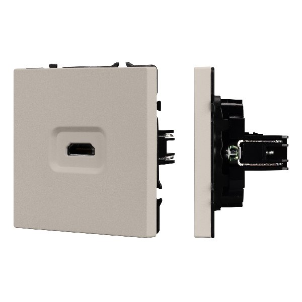 Механизм HDMI розетки SCT-NOBE-MHD1-SFPL-CA (Arlight, Кашемир)