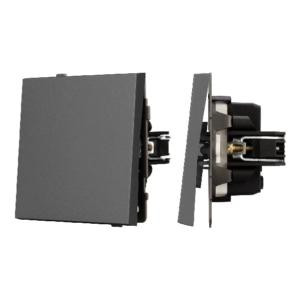 Механизм выключателя одноклавишный перекрёстный SWT-TENDO-MKX1-SFPL-GR (230V, 10A) (Arlight, Матовый