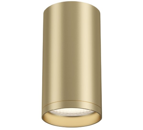 Светильник Накладной Цилиндр GU10 52x100мм Золото матовое FOCUS S C052CL-01MG Maytoni