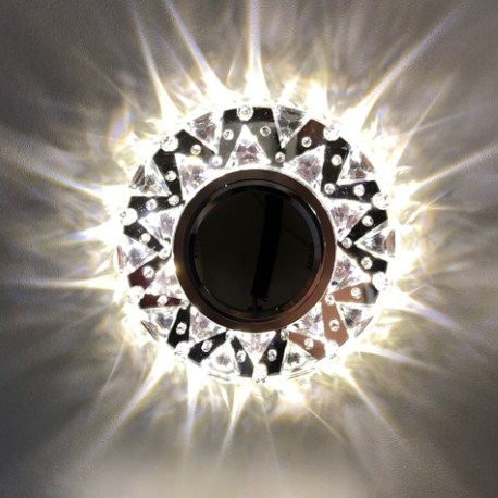 Светильник Точечный ДекорСтекло MR16+LED 1х50Вт GU5.3  Прозрачный D100х25мм  IP20 K1674 LBT