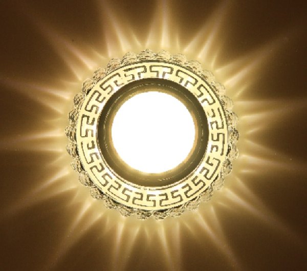 Светильник Точечный ДекорСтекло MR16+LED 1х50Вт GU5.3  Прозрачный D100х25мм  IP20 K1668 LBT