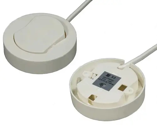 Выключатель мебельный накладной D66мм 220В 2,5А Белый GLS