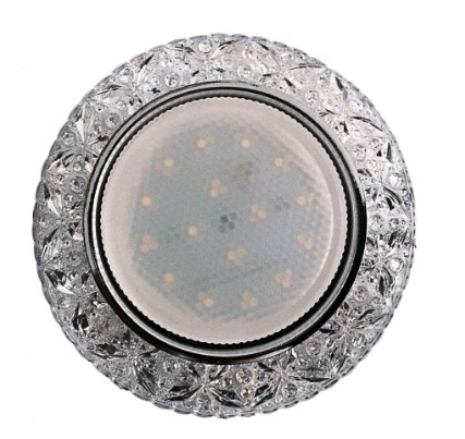 Светильник Точечный ДекорСтекло GX53+LED Прозрачный D125х38мм DECOR B Спутник