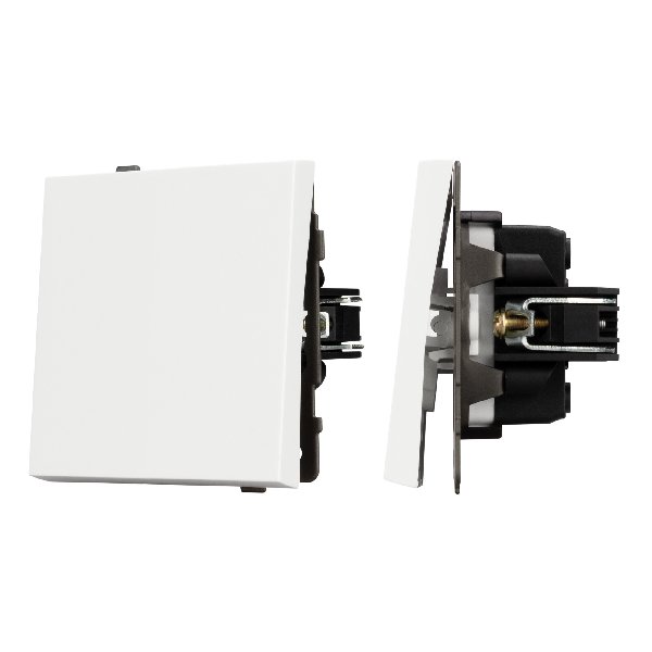 Механизм выключателя одноклавишный перекрёстный SWT-TENDO-MKX1-SFPL-WH (230V, 10A) (Arlight, Матовый