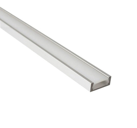 Профиль Накладной Алюм. С рассеиват. Комплект Заглушки 16х7х2000мм GAL-GLS General