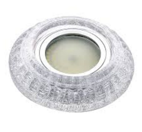 Светильник Точечный ДекорСтекло MR16+LED 1х50Вт GU5.3  Сияющее серебро D95х25мм  IP20 Y1578L LBT