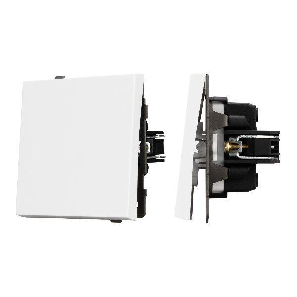 Механизм выключателя одноклавишный проходной SWT-TENDO-MKP1-PL-WH (230V, 10A) (Arlight, Белый)